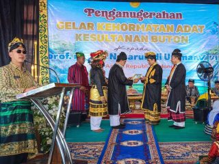 Menag RI Terima Gelar Kehormatan Mia Ogena I Sara Agama, Gubernur Apresiasi Lembaga Adat dan Budaya Kesultanan