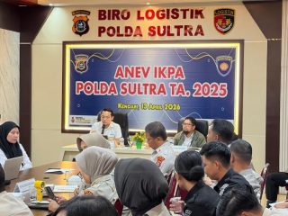 Bid Keu Polda Sultra Gelar Anev IKPA Polda Sultra TA 2025, Dorong Penguatan Kinerja Anggaran